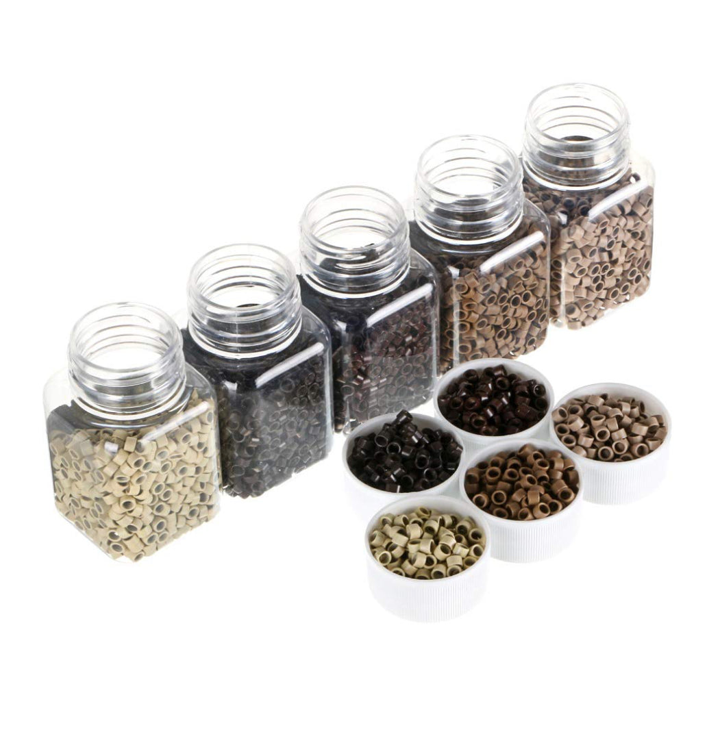 E|T Styles Hair Extension Beads Ring With Screw - Medium Brown