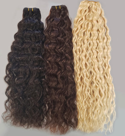 Premium Machine Weft  Hair Extension-Curly