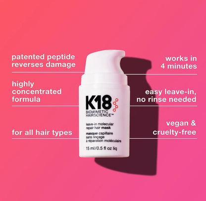 K18 Leave-In Molecular Repair Hair Mask Travel Size