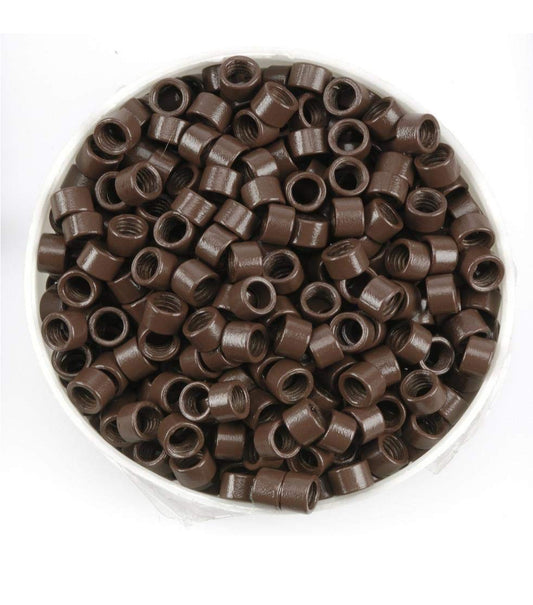 E|T Styles Hair Extension Beads Ring With Screw - Medium Brown